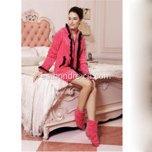 Mujeres Soft Touch Fleece pijama vestido con capucha